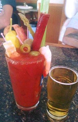 Homemade Bloody's with all the fixin's every SUNDAY for $4!