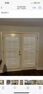 @graber shutters over a patio door