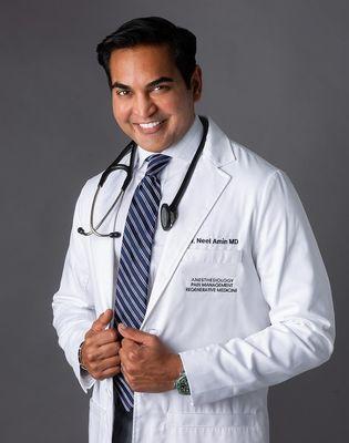 Dr. Neel Amin carries out his passion for pain relief medicine with innovative techniques and a multidisciplinary approach to treatment