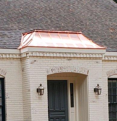 After- Real Copper Front Porch (decorative + curb appeal)