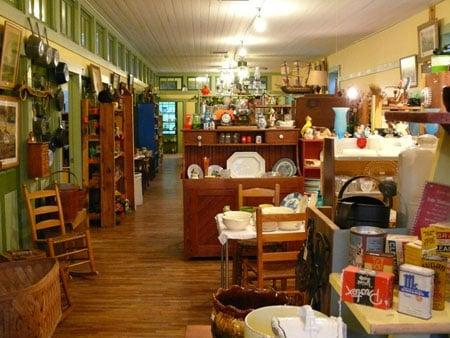 Inside Historic Greef General Store's antique room