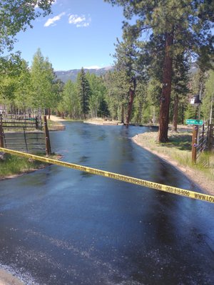 Driveway sealcoating in Bailey Colorado.