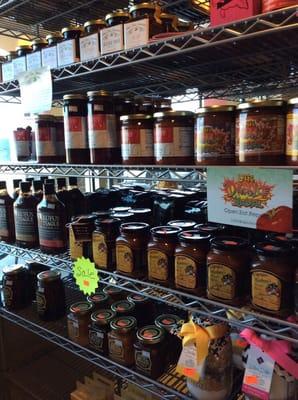 Jams, BBQ sauce, salsa, lots of cool gifts to take home!