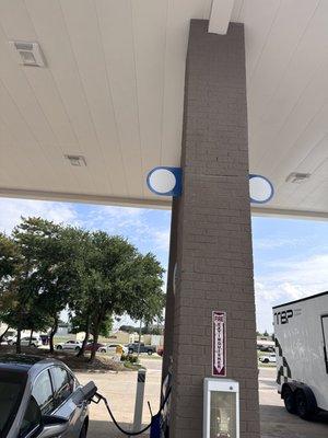 No numbers  is visible  from the inside of the gas station and if you ask they treat you like shit , stupid gas station