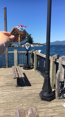 Houses on the lake! Personalize your lake house on one of our ornaments!