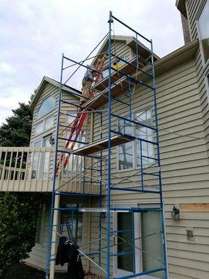 Replacing the Cedar siding on the back of this house