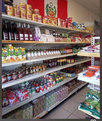 Just a general inside view of this small "hole in the wall" Peruvian goods store.