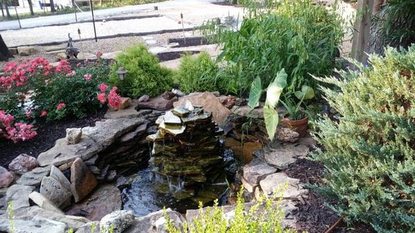 This small water feature was built adjacent to the lower patio.  You can hear the relaxing sounds of the water from both the ...