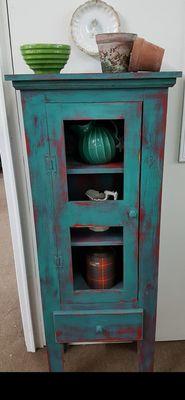 Chalk painted cabinet