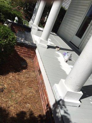 This is the front porch that we were repairing in the Port Norfolk section of Portsmouth Virginia.