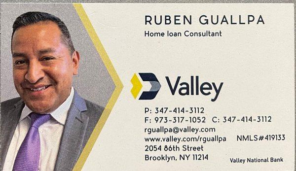 Ruben Guallpa - Valley National Bank