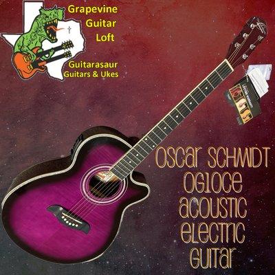 Oscar Schmidt 6 string acoustic electric guitar