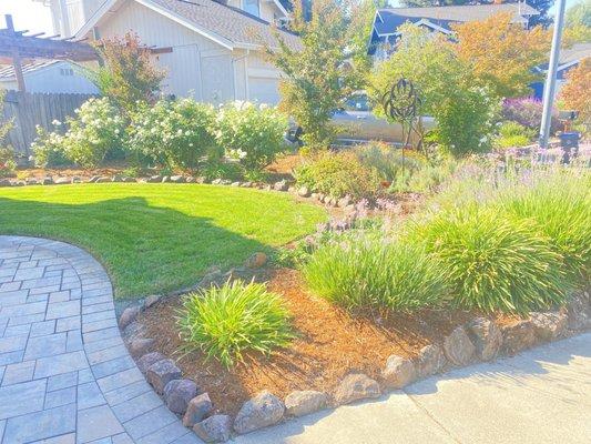 Beautiful front yard from M&c landscaping