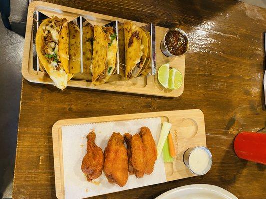 Wings & Birria Tacos