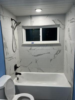 Shower tile work