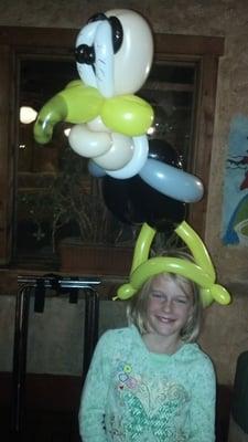 The little girl wanted a what???  yes.. a balloon buzzard... I claim I can make anything though so I did.  Denver balloon animal