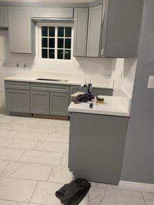 Counter top installation