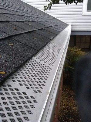 Gutter cleaning and gutter guards installed