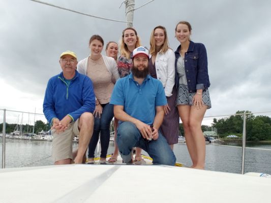 At the end of a 2 hour sail with Jeff and Tuck!