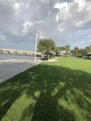 Walkway along water