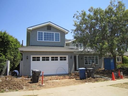 New Custom Cape Cod style house in Cheviot Hills nearing end of construction