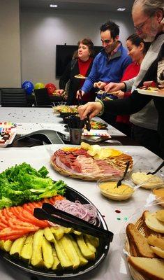 Enjoying a birthday lunch in one of our conference rooms!