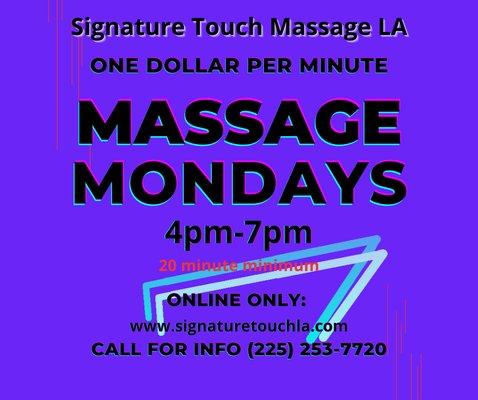 Every Monday! Book Now!