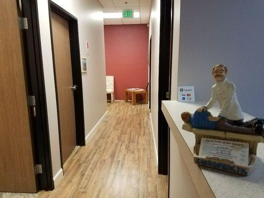 Main Hallway for Treatment Rooms.