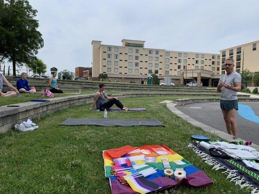 We have donation based yoga! Donations go to local charities!