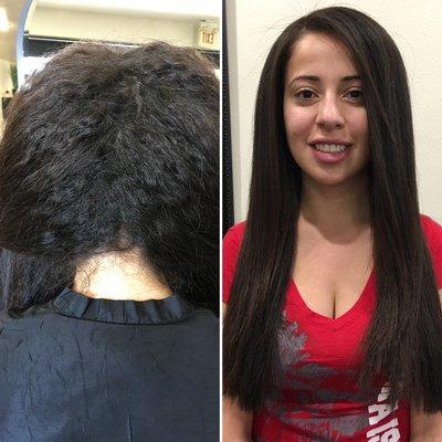 Before & After I-Straight Japanese Permanent Straightening Treatment by Nikkicutshawaii.com