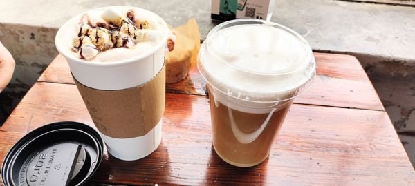 S'mores latte and Autumn leaves nitro