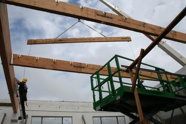 Crane used in building construction