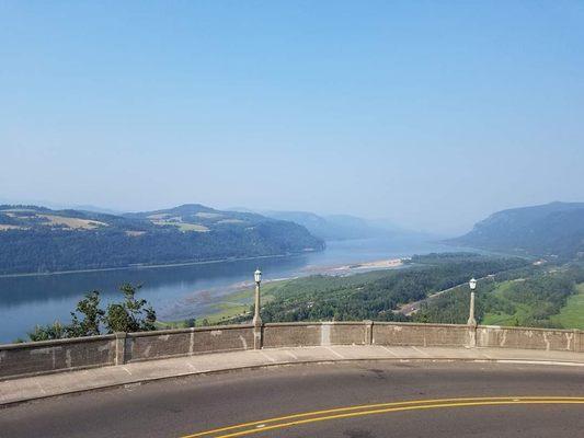 View to Columbia Gorge from Vista House Crown point.