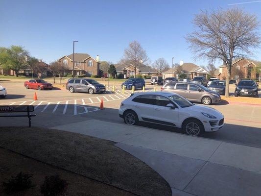 They just keep parking in the fire lane. Hope nothing happens to my kid where the fire department of paramedics are needed and seconds count