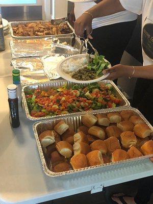 Food that was served to the families.