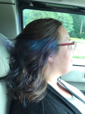 Peacock hair.. sooo freakin awesome.. thank you Ms Scott