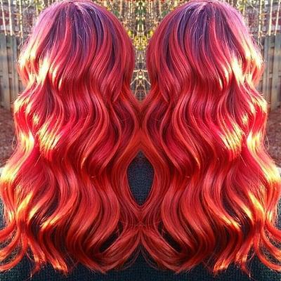 Look how vibrant and beautiful this color is! Phyxx salons very own color specialist Randi