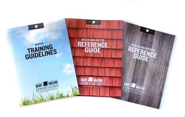 Print materials for the Dairy Grazing Apprenticeship. Graphic design by Christiansen Creative.