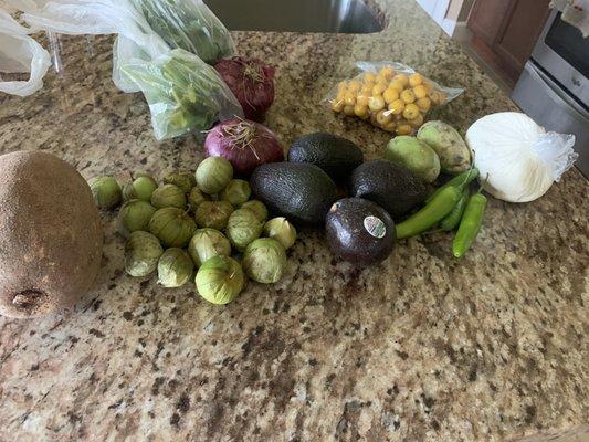 Mamey, zapote, Tuna, tejocotes, etc