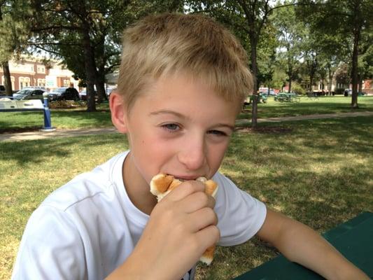 Young Mr. Graham can devour an AUSSEM DOG!!