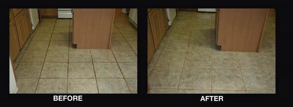 Deep cleaning of tile and grout.