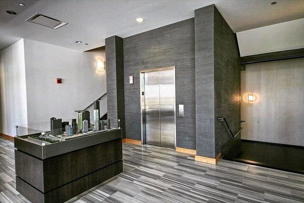 Interior plaster at the Aqua apartment building in Chicago.