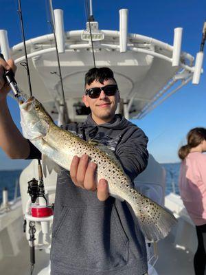 Andre caught this massive cheetah fish.