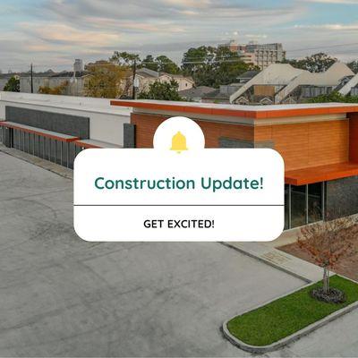 Construction Update!   We are excited to finally be breaking ground on our new look and space in West University on the othe...