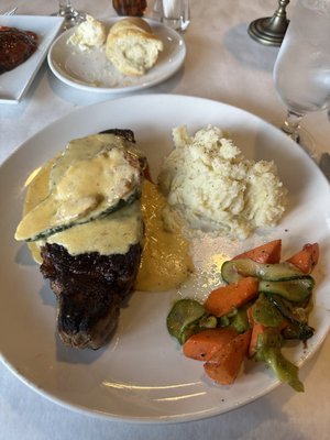 NY Strip Steak & Poblano Pepper. Always delicious. Highly recommend!