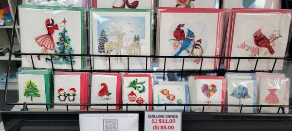 These quill cards are perfect for that "something different", use it as a keepsake card and frame it!