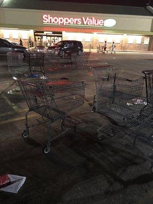 When you pull into the parking lot you are greeted with a trash heap and an ungodly number of carts making it hard to park.