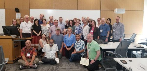 Katharina Dress with fellow mediators at "Online Mediation" training July 28, 2019