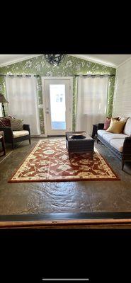 Sunroom before staging.