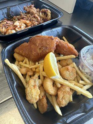 Fried Platter with Remoulade and Slaw